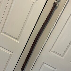 Brown Leather Belt with small Metal Embellishment